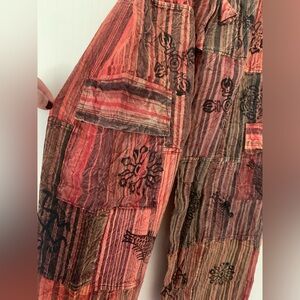 Patchwork Hippie Cargo Trousers